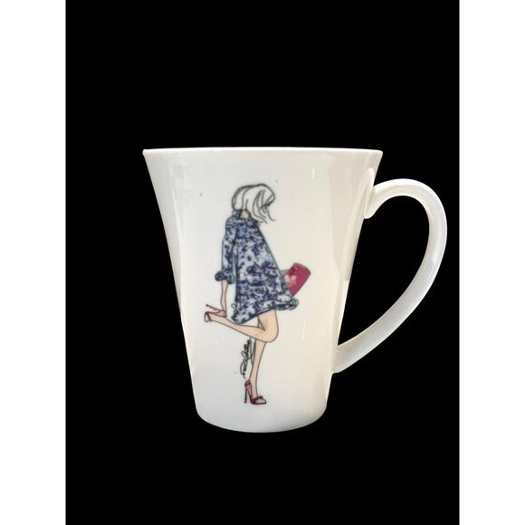 NEW Paul Costelloe for Dunnes Store Fine Porcelain Fashion Lady Mug Cup - Picture 2 of 6